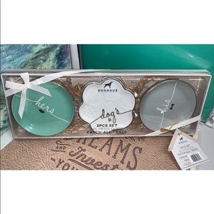 Doghaus His Hers Cats Catch All  Ceramic Trays